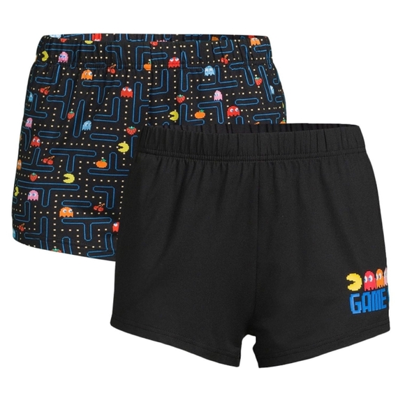 Pac-Man Women's Sleep Boxer Shorts, 2-Pack - Picture 1 of 9